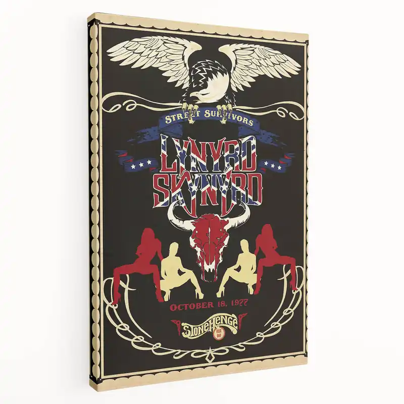 Lynyrd Skynyrd Retro Poster Art - Street Survivors 1977 In Demand