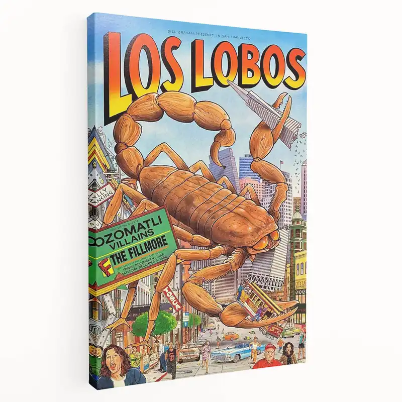 Warranty Included Los Lobos 1998 Concert Poster – Retro Music Wall Art