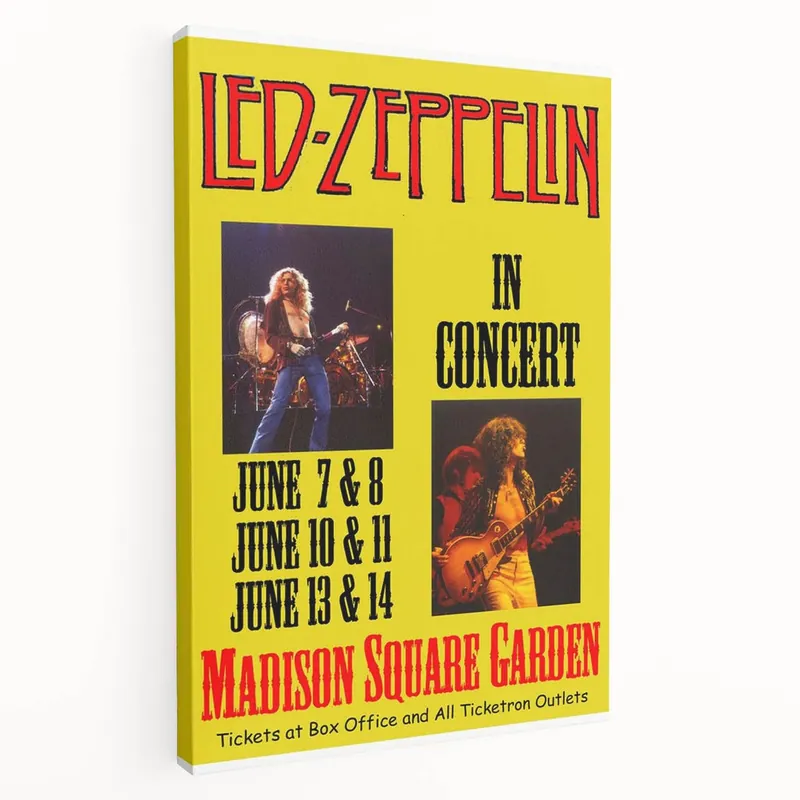 In Demand Led Zeppelin Madison Square Garden Poster | 1970s Concert Wall Art