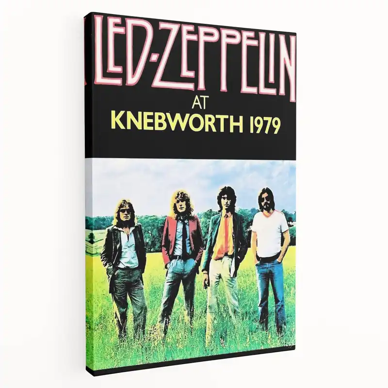 Secure Checkout Led Zeppelin Knebworth 1979 Poster | Retro Music Wall Art