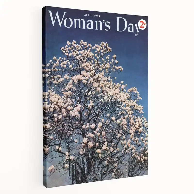 Vintage Magazine Cover Art – Woman’s Day Floral Spring Print Factory Price