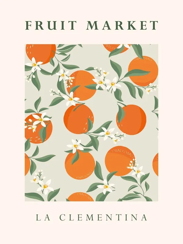 Cheap Fruit Market Print Oranges