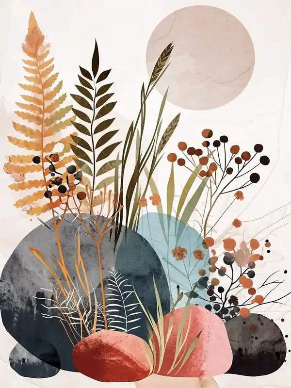 Rocks And Plants Canvas Print Express Delivery
