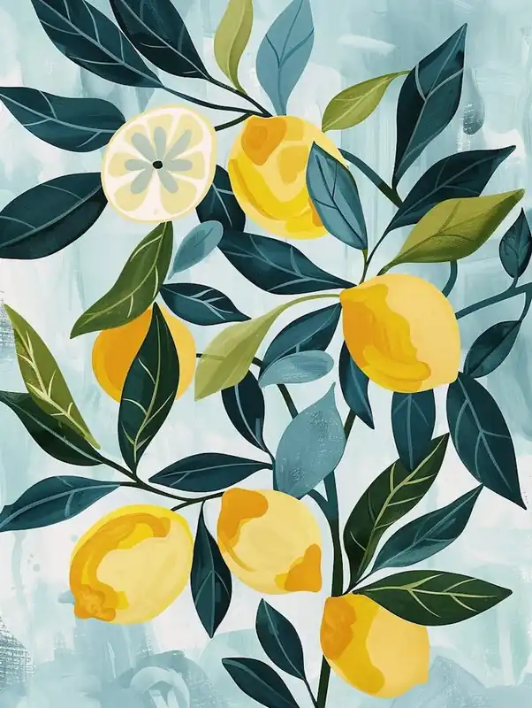 Certified Lemon Tree Flat Illustration 4