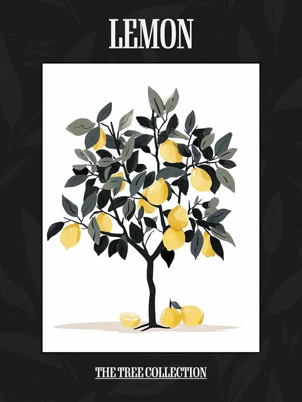 Final Sale Lemon Tree Pixel Illustration 4 Poster