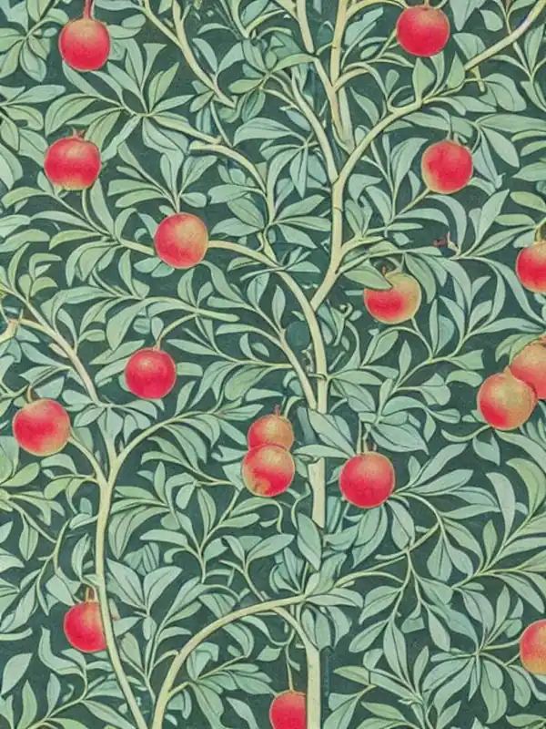 Mega Sale Pomegranate Vintage Botanical Fruit
