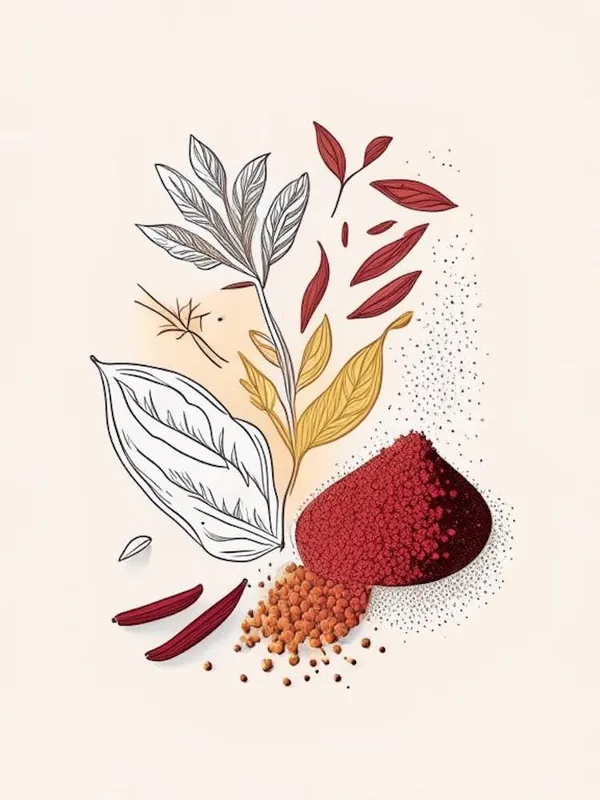 Chili Powder Spices And Herbs Minimal Line Drawing 3 Best Price