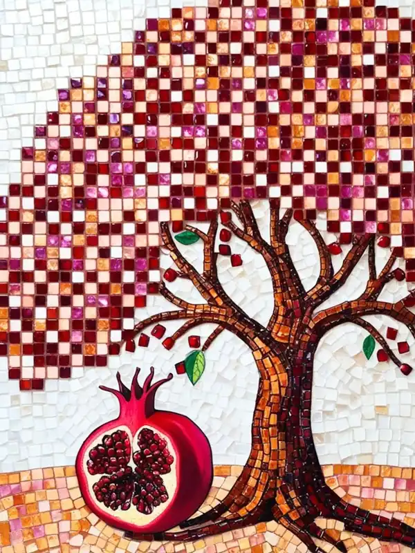 Factory Price Mosaic Pomegranate Tree