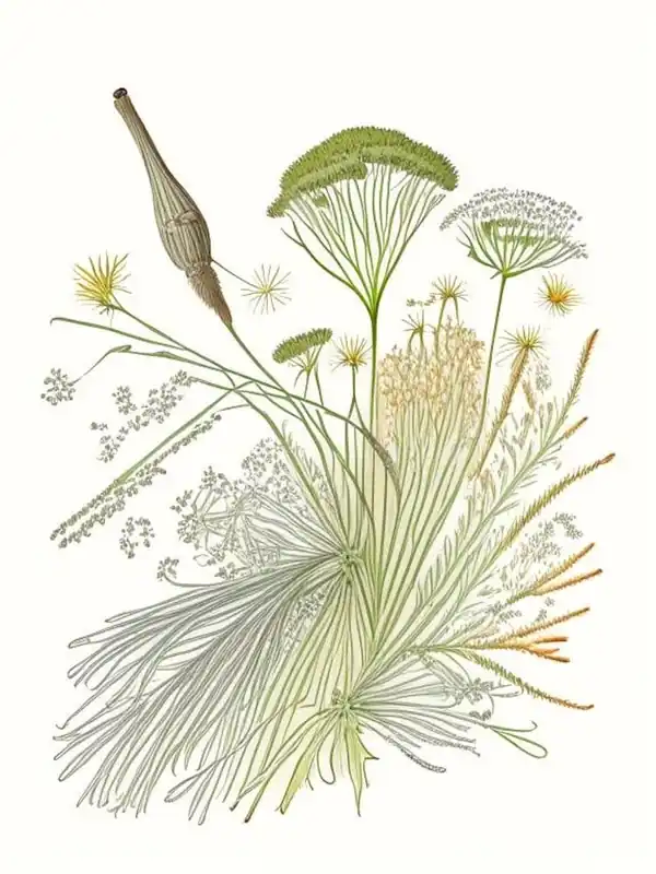 Caraway Spices And Herbs Pencil Illustration 1 Top Rated