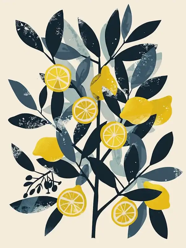 Lemon Tree Flat Illustration 3 Final Sale