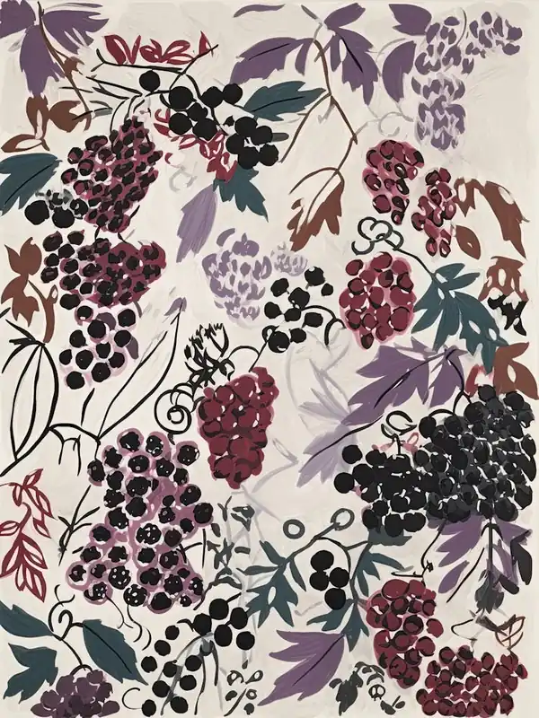 Boysenberry Fruit Drawing 1 Fast Shipping
