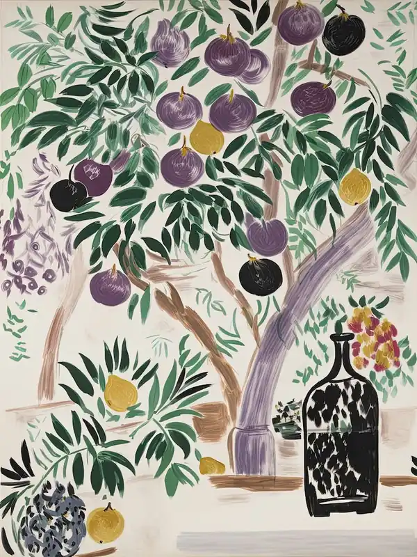 Time-Limited Plum Fruit Drawing 4