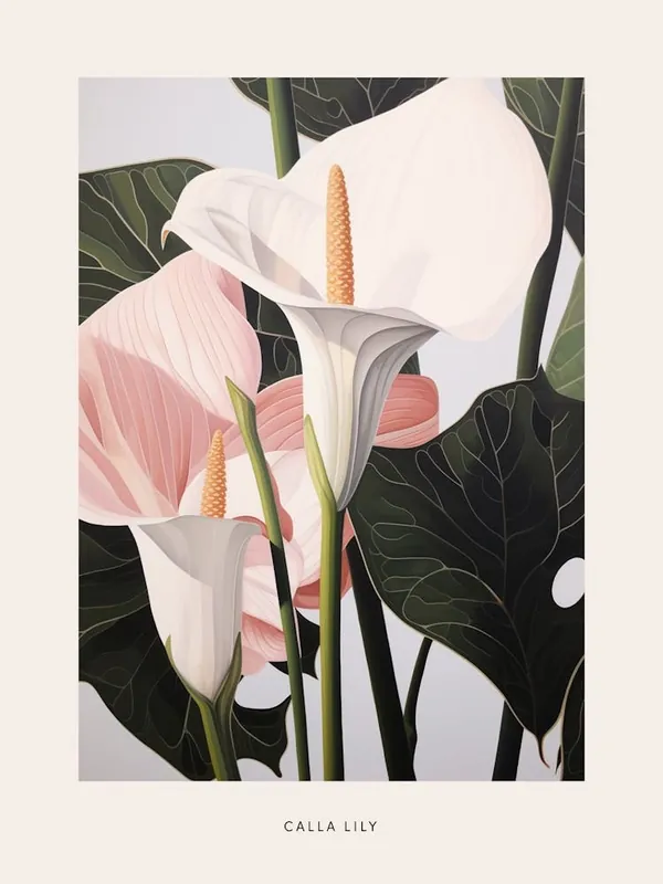 Limited Time Flower Illustration Calla Lily 4 Poster