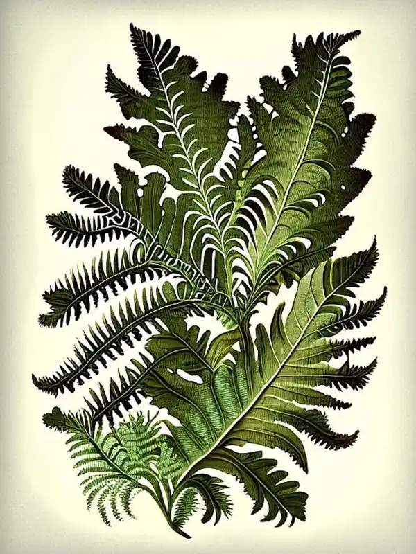 Royal Fern 2 Vintage Botanical Poster Same Day Shipping