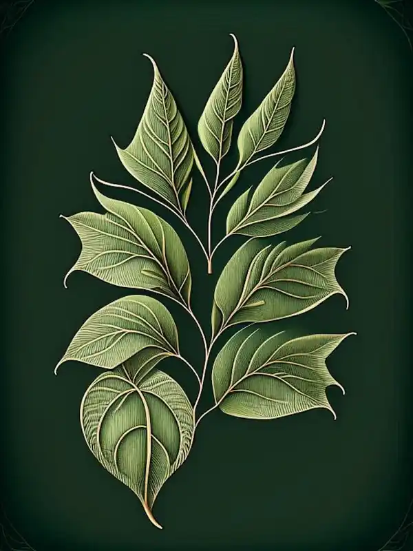 Viral Willow Leaf Vintage Botanical