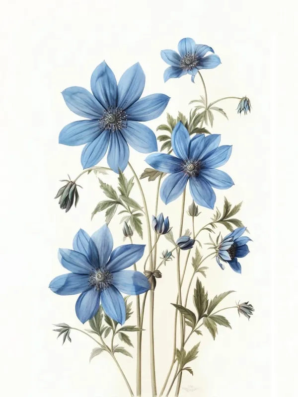 Farmhouse Blue White Flowers New Arrival
