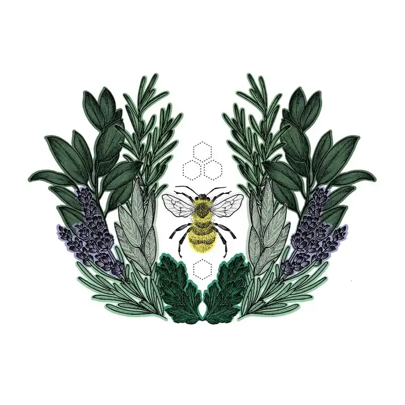 Weekend Sale Botanical Lavender Bee Square