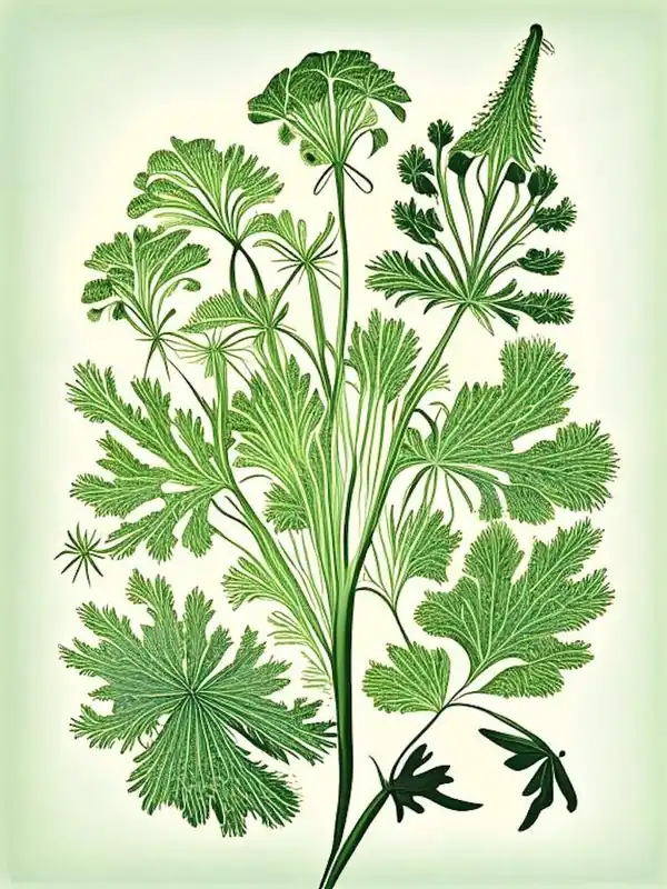 Today Only Chervil Herb Vintage Botanical