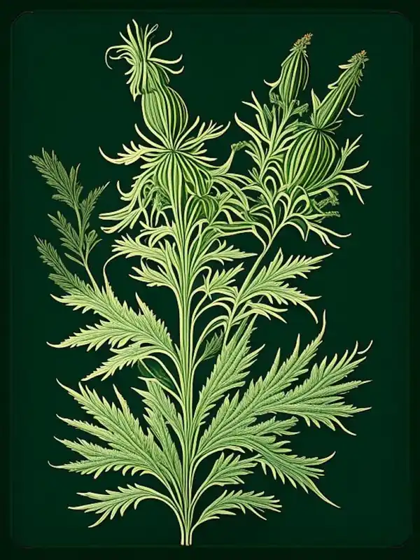 Mugwort Herb Vintage Botanical Factory Price