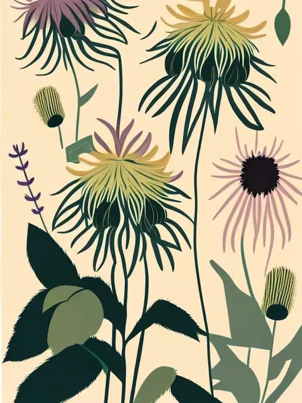 Bee Balm Wildflower Modern Muted Colours Last Chance
