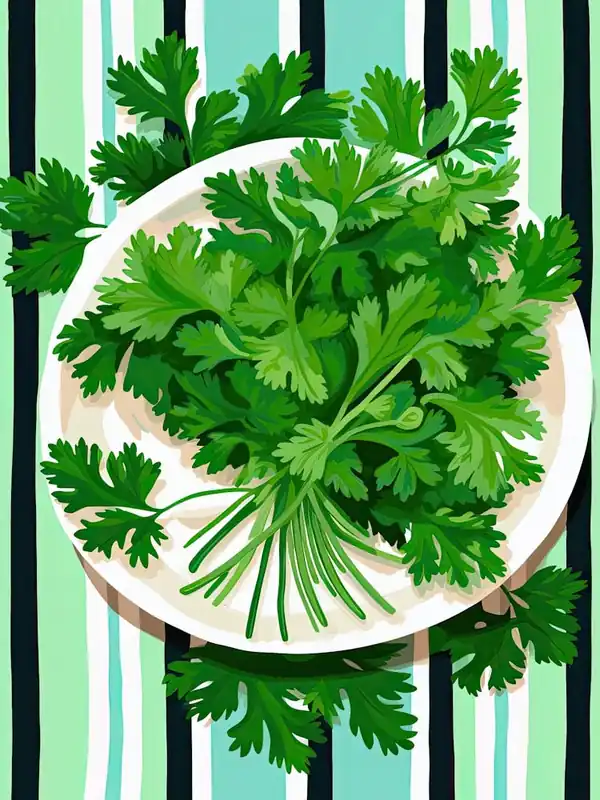 Modern Cilantro Summer Illustration 1