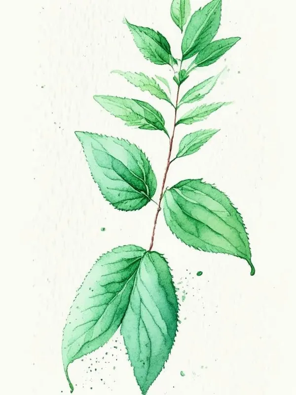 Hot Picks Spearmint Herb Minimalist Watercolour 1