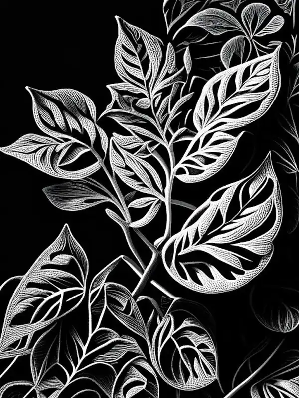 Money Back Guarantee Marjoram Leaf Linocut 3