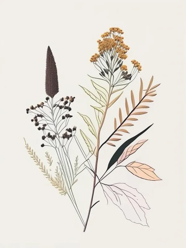 Holiday Sale Boneset Spices And Herbs Minimal Line Drawing 4