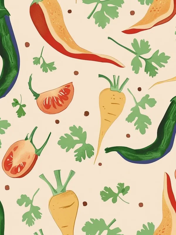 Vegetables & Herbs Pattern 1 Place Order