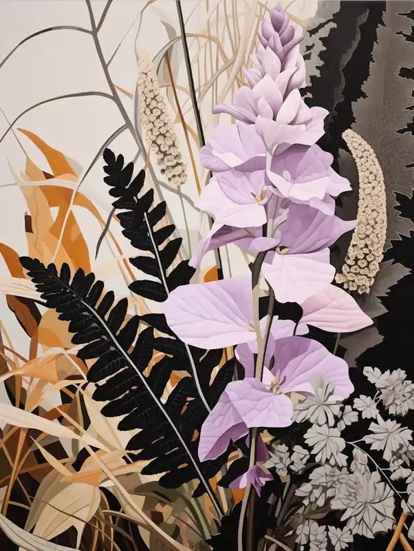 Flower Illustration Lavender Secure Checkout