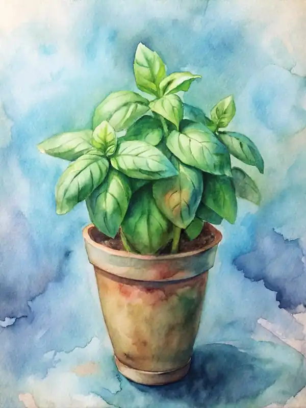 One Day Deal Watercolor Of Basil