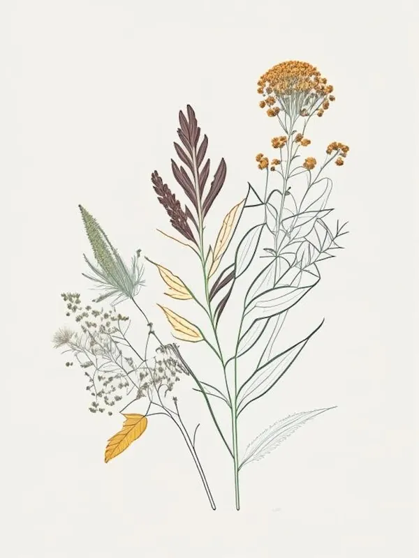 Place Order Boneset Spices And Herbs Minimal Line Drawing 3