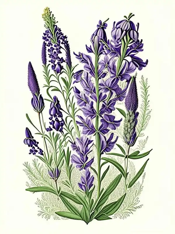 Discount Lavender Floral 2 Botanical Vintage Poster Flower