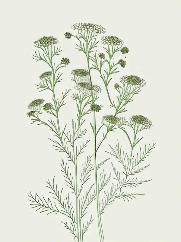 Camomile Herb William Morris Inspired Line Drawing 3 Order Now