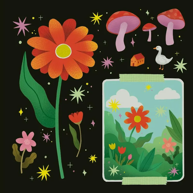 Flowers and Mushrooms No Minimum Order