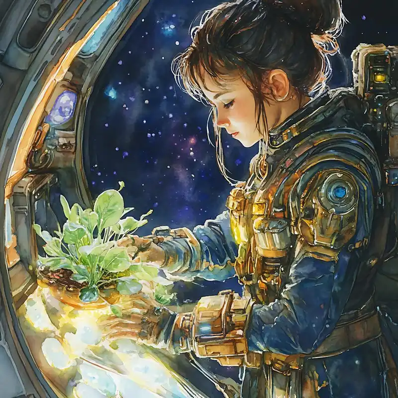 Alien Gardener Watercolor Painting 12 Trending