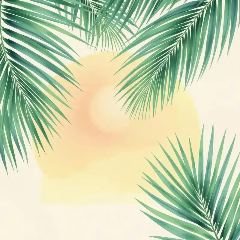 Today Only Watercolor Palm Leaves