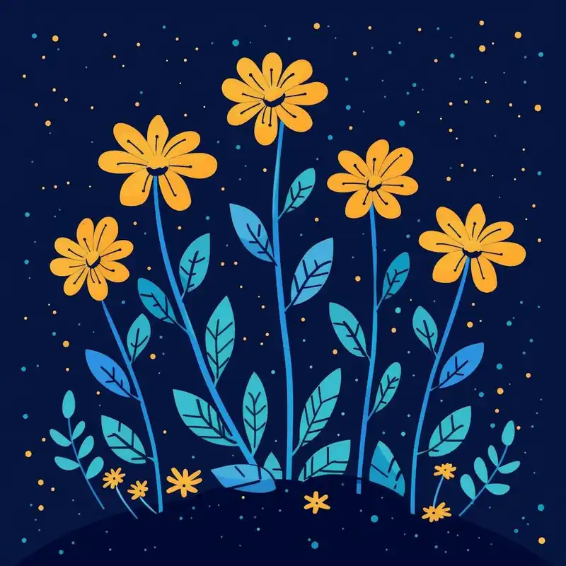 Flowers On The Night Sky Sale