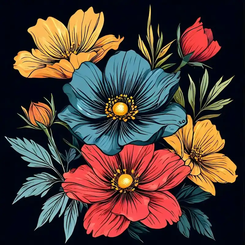 Save Now Flowers On Black Background