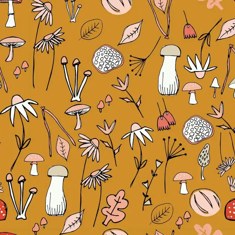 Mushroom Mustard Square Weekend Sale