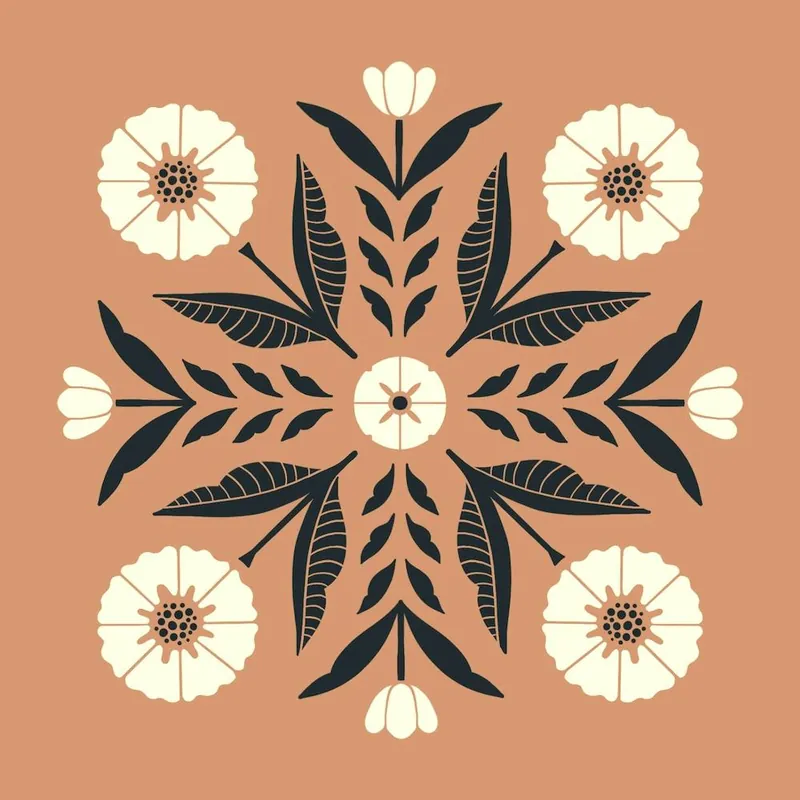 Free Delivery Radiant Botanical Square