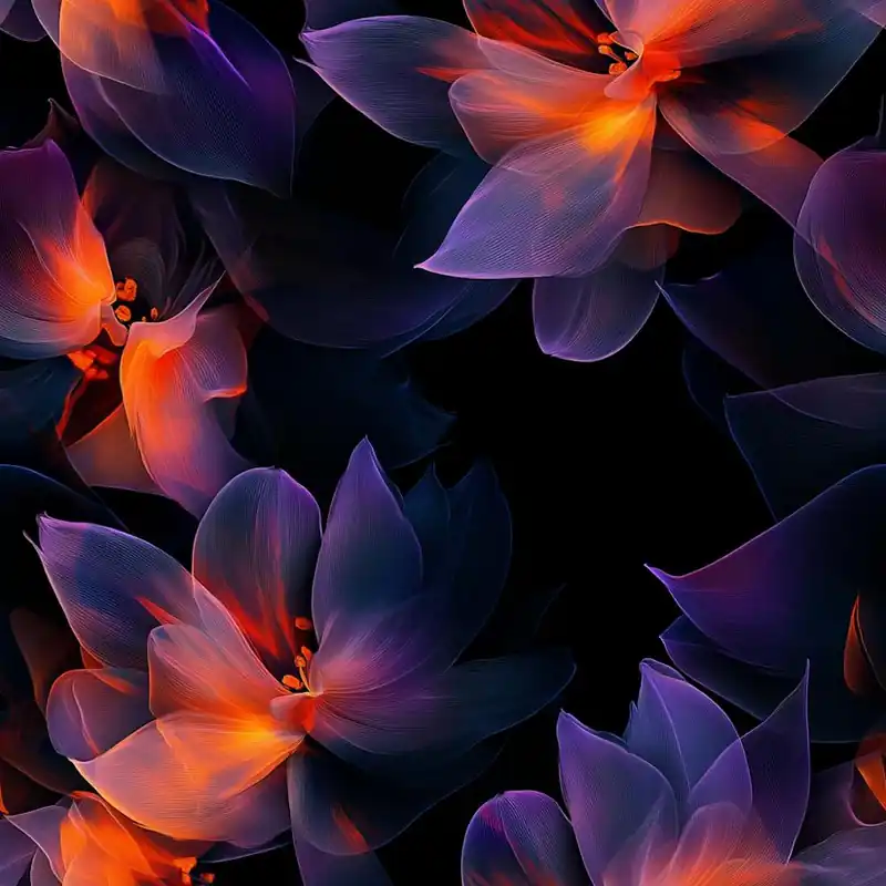 Reduced Price Abstract Floral Wallpaper