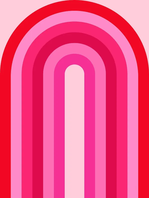 Rainbow Pink And Red Top Rated