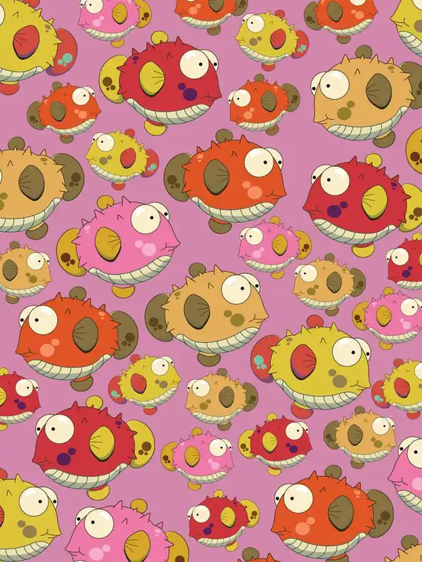 Fishes On A Pink Background Cheap