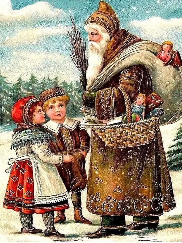 Last Chance Santa Claus On Snow Meet Two Kids