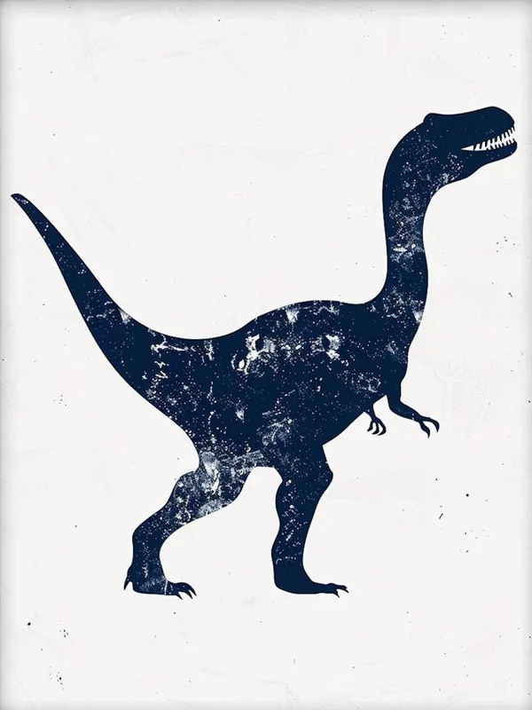 Navy Blue Textured Dinosaur Silhouette 2 Don’t Miss Out