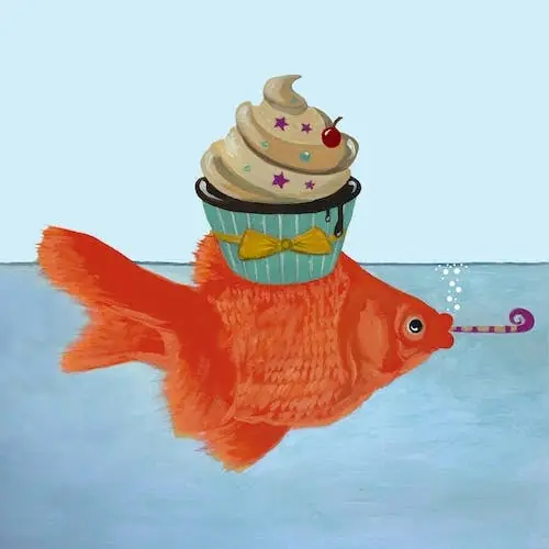 Weekend Sale Goldfish With Cupcake