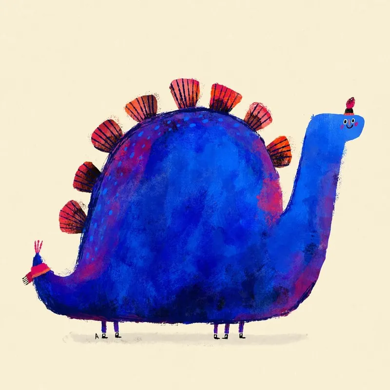 Exclusive Offer Blue Dinosaur With Hat And Scarf