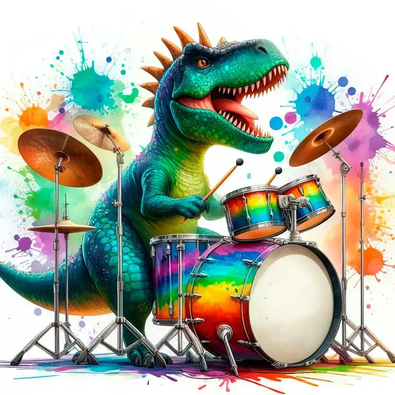 Secure Checkout Dinosaur Drumming