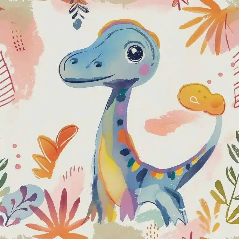 Free Delivery Troodon Dinosaur Muted Pastels Pattern1